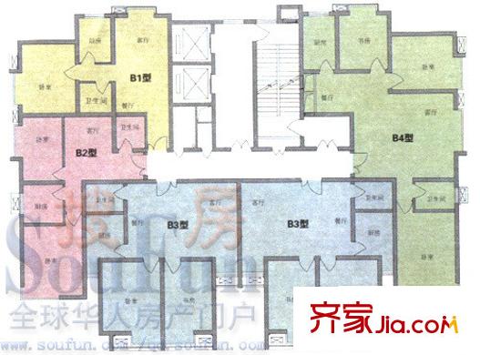 長城花園戶型圖標(biāo)準(zhǔn)層平面圖 
