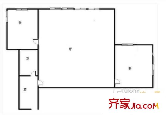 SOLO黃金歲月戶型圖2室戶型圖 2室1廳1衛(wèi)1廚