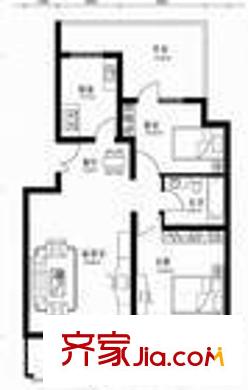 北苑風景花園戶型圖北苑風景 2室 戶型圖 2室1廳1衛(wèi)1廚