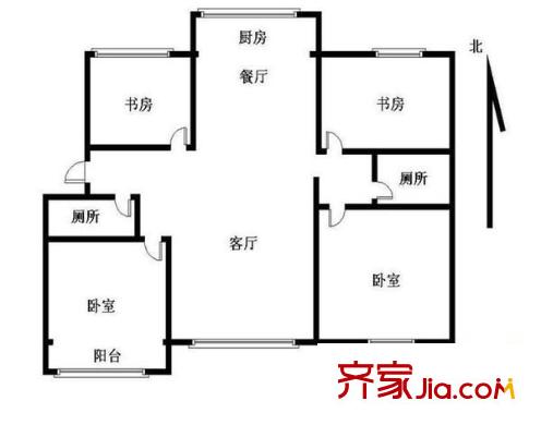 金秋小區(qū)4室戶型圖