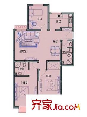 海逸景園 3室 戶型圖