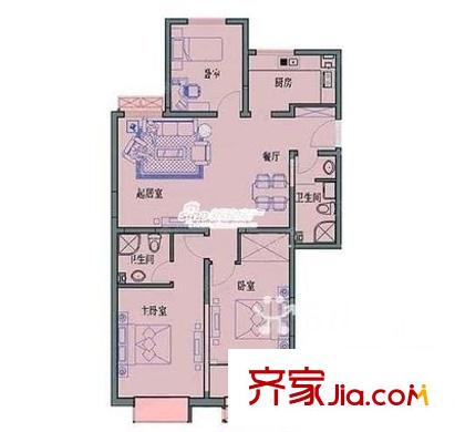 海逸景園 3室 戶型圖