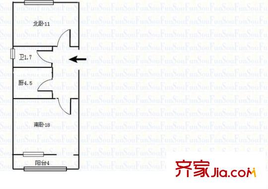 海逸景園 2室 戶型圖