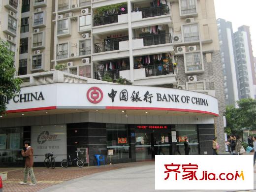 中海橡园国际配套图距离银行约3分钟路程内