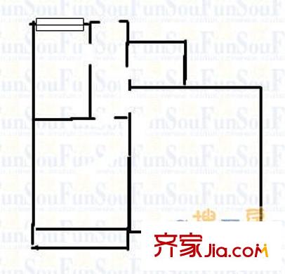 水清溝二小區(qū) 2室 戶型圖