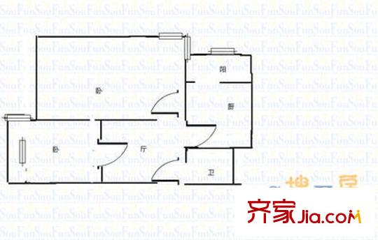 水清溝二小區(qū) 2室1廳 53平