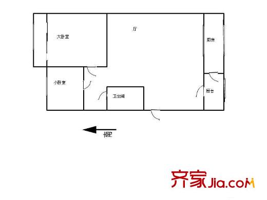 萬達新城普旺里戶型圖戶型圖 2室1廳1衛(wèi)1廚