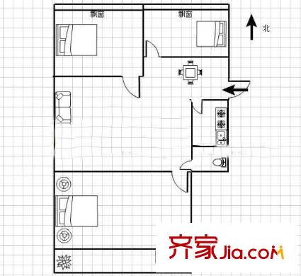 橫巷新村 戶型圖