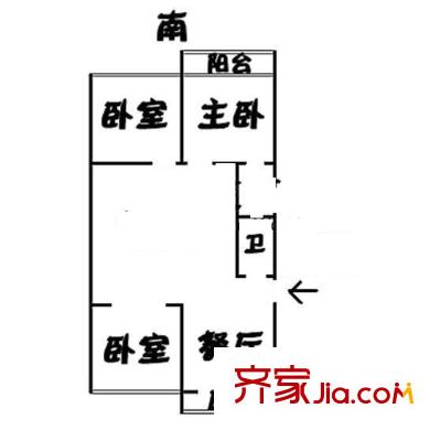 富裕新村 3室 戶型圖