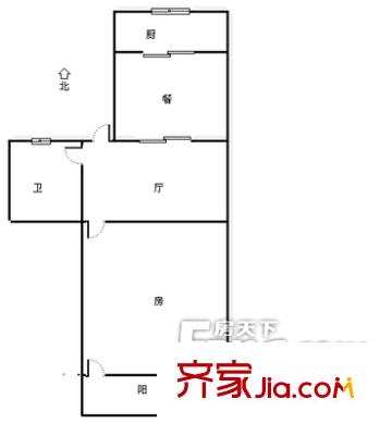 福祥小區(qū) 1室戶(hù)型圖