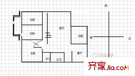 國鑫莊苑戶型圖國鑫平方米苑 戶型圖 3室2廳2衛(wèi)1廚