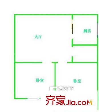  福三小區(qū) 2室戶型圖
