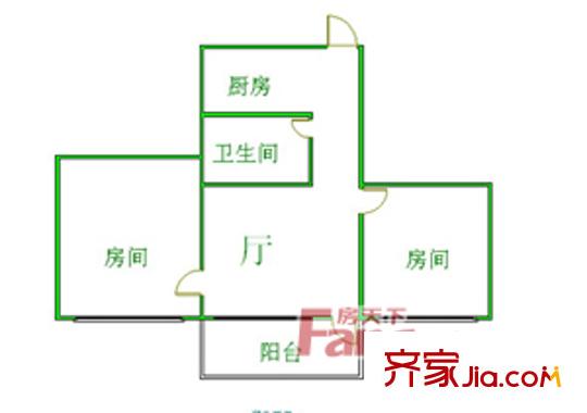 鳳坂新村 2室戶型圖