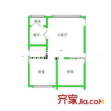 福壽巷電信單位宿舍 2室戶型圖