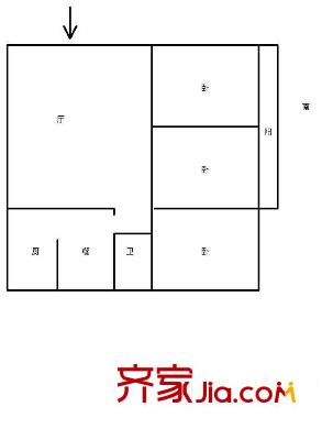 邊達大廈 3室 戶型圖