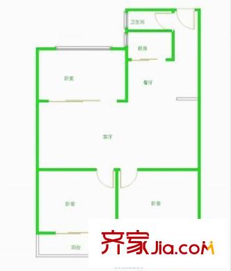 幼師單位宿舍 3室 戶型圖