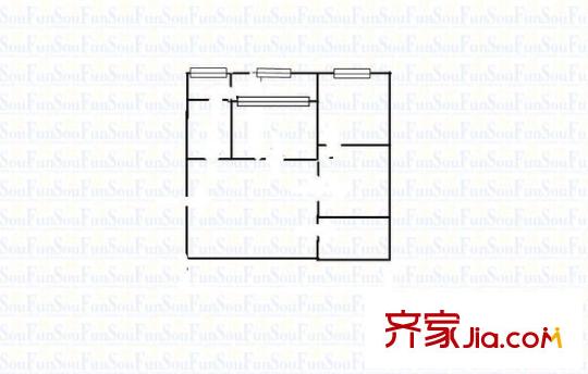 烏山新村 3室 戶型圖
