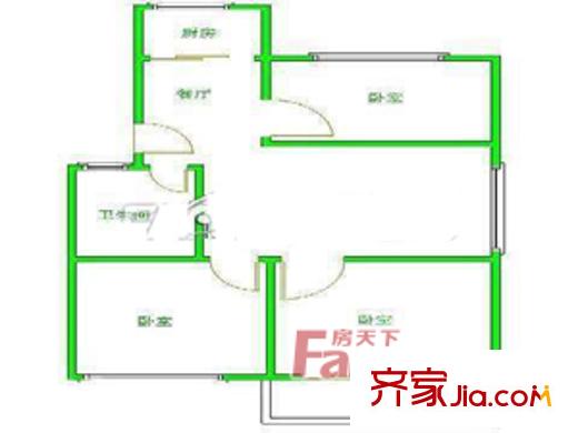  萬春一區(qū) 3室戶型圖