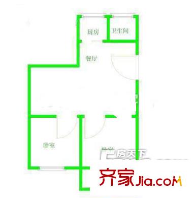 山水公寓 2室 戶型圖
