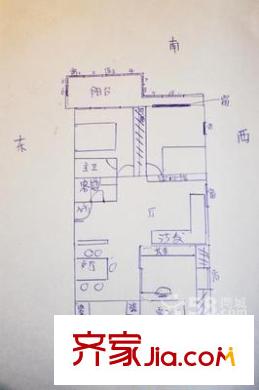 省防疫站單位宿舍 2室戶型圖
