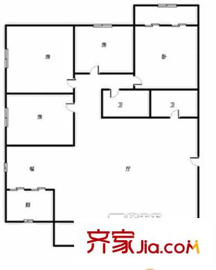 臨江新天地玉島苑 4室戶型圖