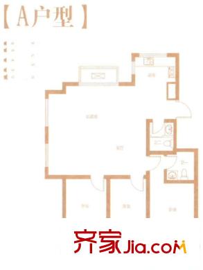 米羅灣42#、43#、46#號樓A戶型 3室2廳2衛(wèi)1廚