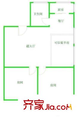 水部綜合大樓 2室戶型圖
