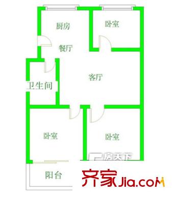 紅慶里新村 3室戶型圖