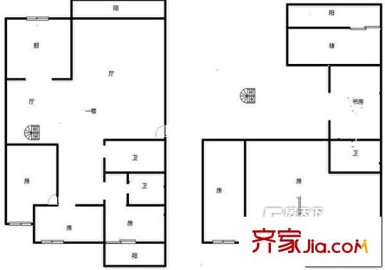  閩江世紀(jì)廣場(chǎng) 5室戶型圖