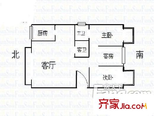 金星領(lǐng)世館 3室戶型圖