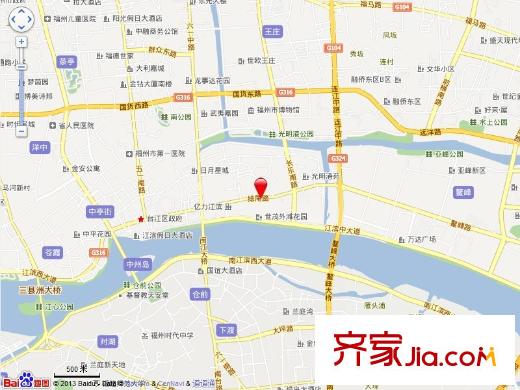 錦江花園交通圖
