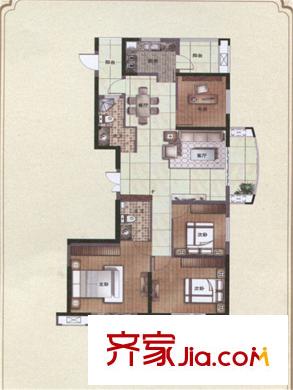 匯誠佳源居戶型圖2號樓A戶型 4室2廳2衛(wèi)1廚