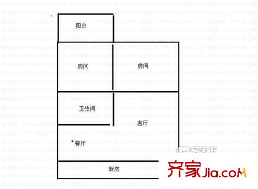 東盛花園 2室 戶(hù)型圖