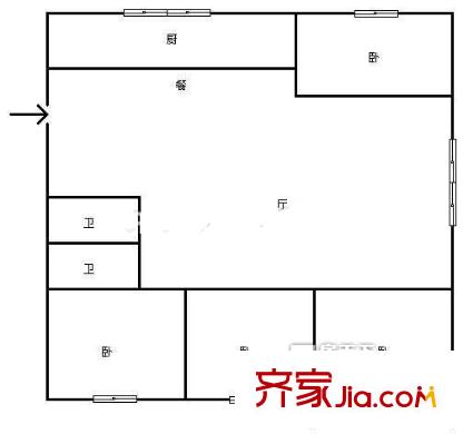 福州 南臺(tái)商都二期 3室戶型圖