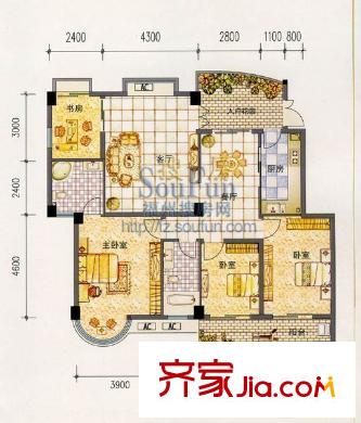 天元荷塘月舍 戶型圖