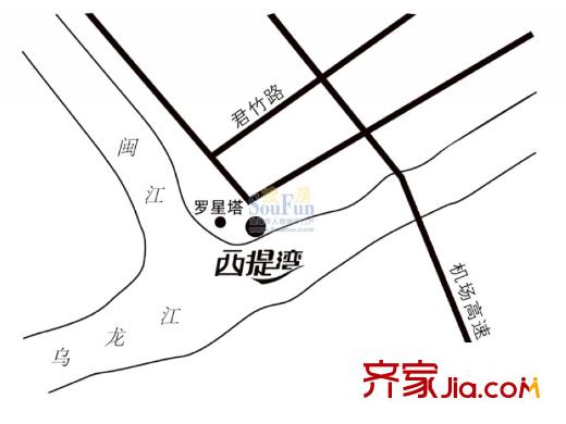 西提灣交通圖