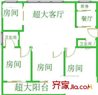 世紀(jì)芳洲 4室 戶型圖