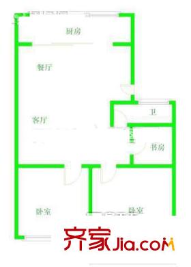 白馬河公寓 2室戶型圖