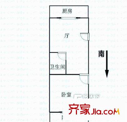 登云新村 1室戶型圖