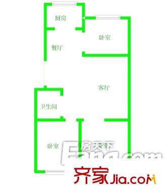 三木花園C區(qū) 3室戶型圖
