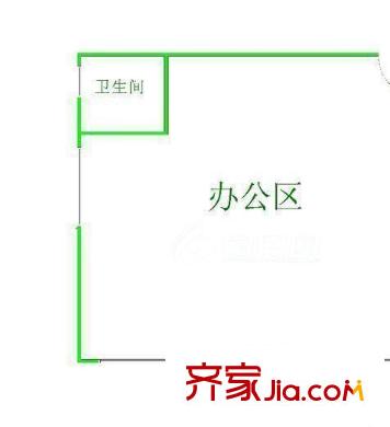佳盛廣場 1室 戶型圖