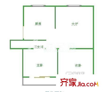 西園佳園 2室 戶型圖