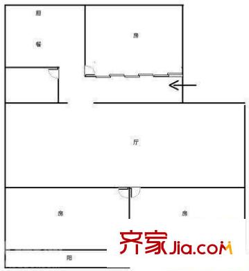 測繪局福壽巷宿舍 3室 戶型圖