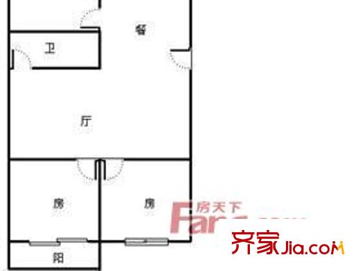 福州 亞峰小區(qū) 2室戶型圖
