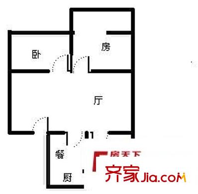 福瑞花園 3室 戶型圖