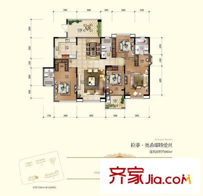 三盛國際公園拉菲公館戶型圖戶型圖1 