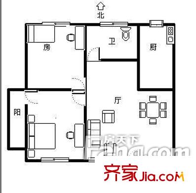  北興園 2室戶型圖