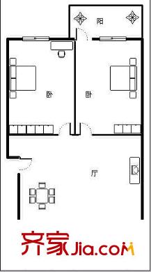 西洋新村 2室 戶型圖