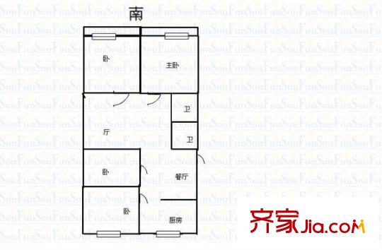 西洋新村 4室 戶型圖