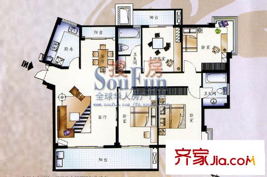 中聯(lián)水岸名居 戶型圖